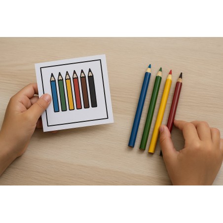 Układam kredki - karty do odwzorowania